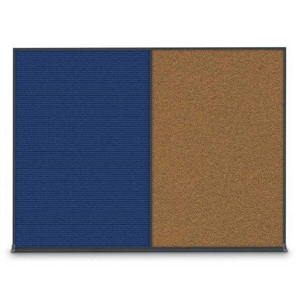 Double Door Radius Corkboard, 60"X36", B